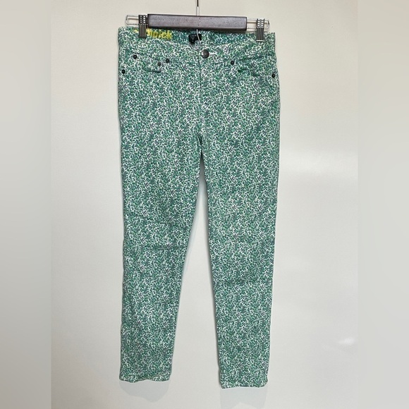 J. Crew Green Floral Print Matchstick jeans - Picture 7 of 9